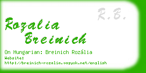 rozalia breinich business card