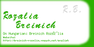 rozalia breinich business card